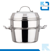 Multi-Propósito de doble capa de acero inoxidable Steamer Pot